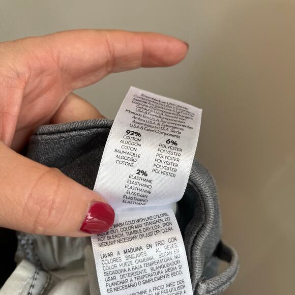 Mother Looker Ankle Fray Skinny Jeans Sz 29 All Nighter Premium Denim Gray - Picture 5 of 10